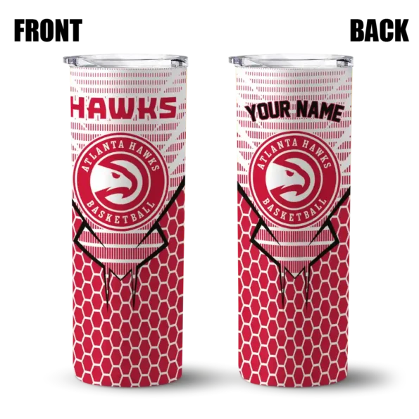 customized atlanta hawks chevron stripes red skinny tumbler fashion forward.webp