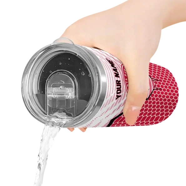 customized atlanta hawks chevron stripes red skinny tumbler latest model.webp