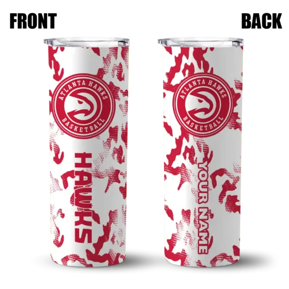 customized atlanta hawks claw marks red white skinny tumbler fashion forward.webp