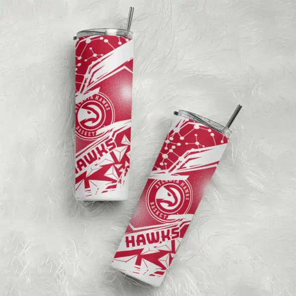 customized atlanta hawks helmet clash red skinny tumbler top rated.webp