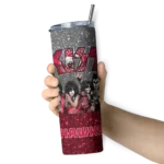 customized atlanta hawks kiss band white skinny tumbler best selling 1.webp