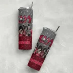 customized atlanta hawks kiss band white skinny tumbler best selling 1.webp