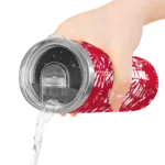customized atlanta hawks metallic grid red skinny tumbler best selling 1.webp