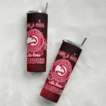 customized atlanta hawks rose romance red black skinny tumbler best selling 1.webp