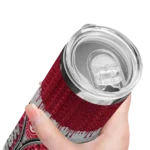 customized atlanta hawks sparkle drip red skinny tumbler best selling 1.webp