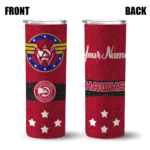 customized atlanta hawks star cluster red skinny tumbler best selling 1.webp