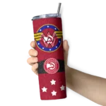 customized atlanta hawks star cluster red skinny tumbler best selling 1.webp