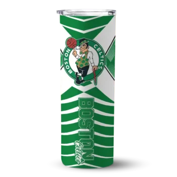 customized boston celtics camo texture green skinny tumbler best selling 1.webp