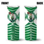 customized boston celtics camo texture green skinny tumbler best selling 1.webp