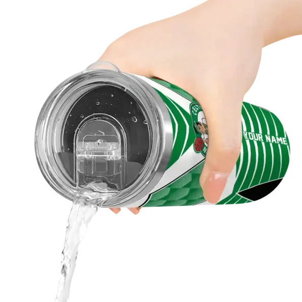 customized boston celtics camo texture green skinny tumbler latest model.webp