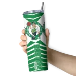 customized boston celtics camo texture green skinny tumbler best selling 1.webp