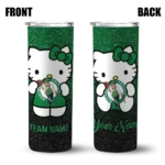 customized boston celtics hello kitty green black skinny tumbler best selling 1.webp