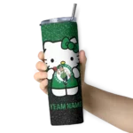 customized boston celtics hello kitty green black skinny tumbler best selling 1.webp