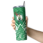 customized boston celtics monogram burst green white skinny tumbler best selling 1.webp