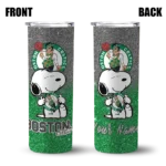 customized boston celtics snoopy attitude green skinny tumbler best selling 1.webp