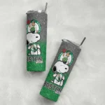 customized boston celtics snoopy attitude green skinny tumbler best selling 1.webp