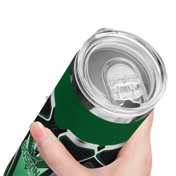customized boston celtics superman emblem green black skinny tumbler high quality.webp