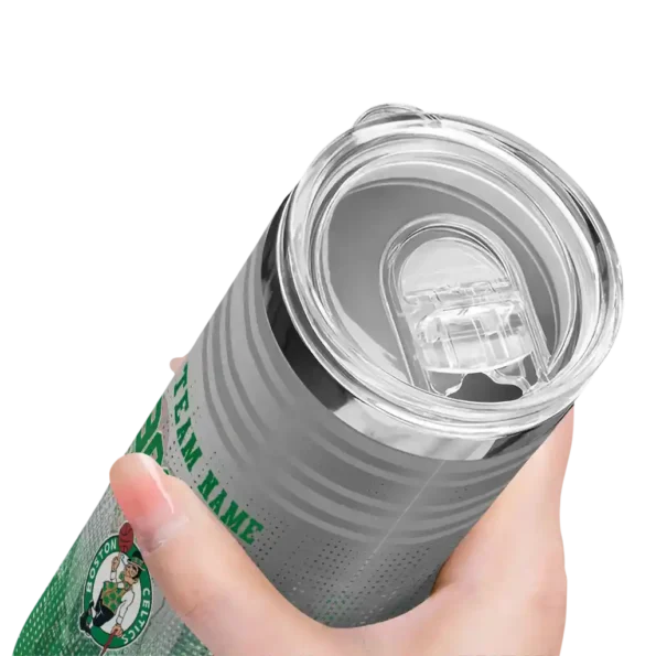 customized boston celtics swirl texture green skinny tumbler high quality.webp
