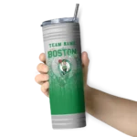 customized boston celtics swirl texture green skinny tumbler best selling 1.webp
