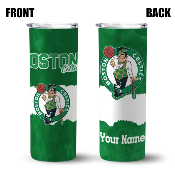 customized boston celtics torn band green white skinny tumbler fashion forward 1.webp