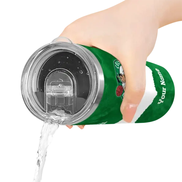 customized boston celtics torn band green white skinny tumbler latest model.webp