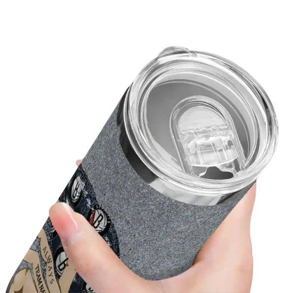 customized brooklyn nets sparkle lips black skinny tumbler high quality.webp