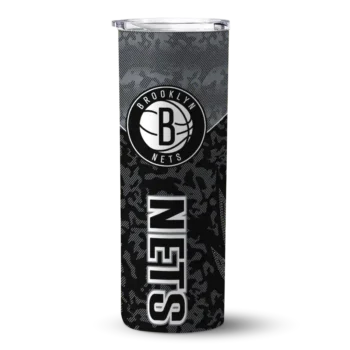 customized brooklyn nets spiral burst print black skinny tumbler best selling 1.webp