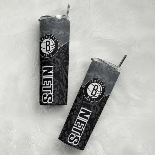 customized brooklyn nets spiral burst print black skinny tumbler top rated.webp