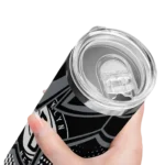 customized brooklyn nets web stripes black white skinny tumbler best selling 1.webp