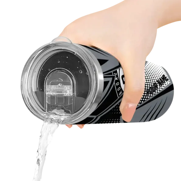 customized brooklyn nets web stripes black white skinny tumbler latest model.webp