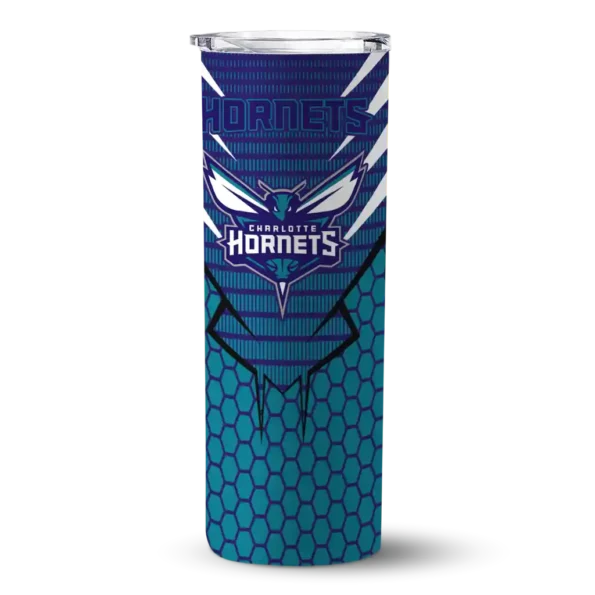 customized charlotte hornets chevron stripes teal skinny tumbler best selling 1.webp