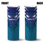 customized charlotte hornets chevron stripes teal skinny tumbler best selling 1.webp