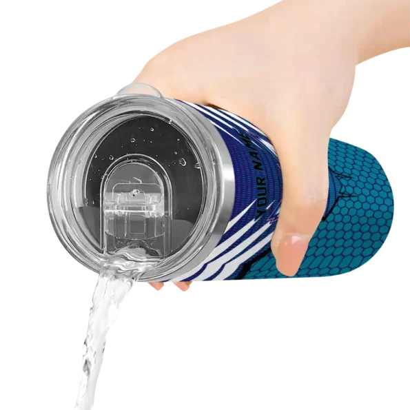 customized charlotte hornets chevron stripes teal skinny tumbler latest model.webp