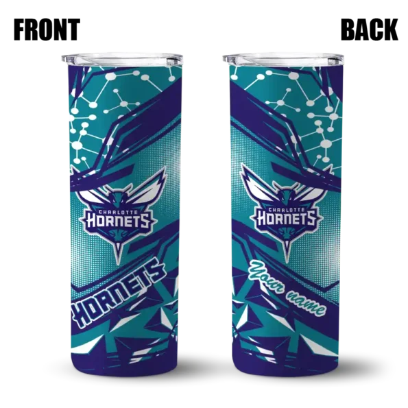 customized charlotte hornets helmet clash teal skinny tumbler fashion forward.webp