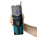 customized charlotte hornets hexagon honeycomb teal black skinny tumbler best selling 1.webp