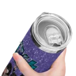 customized charlotte hornets kiss band purple skinny tumbler best selling 1.webp
