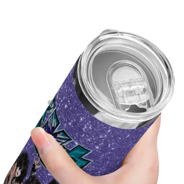 customized charlotte hornets kiss band purple skinny tumbler high quality.webp