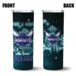 customized charlotte hornets rose romance teal black skinny tumbler best selling 1.webp