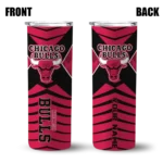 customized chicago bulls camo texture red skinny tumbler best selling 1.webp