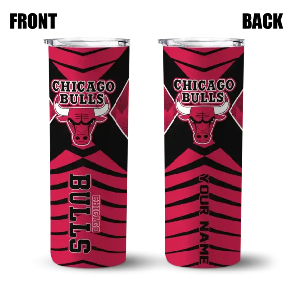 customized chicago bulls camo texture red skinny tumbler fashion forward.webp