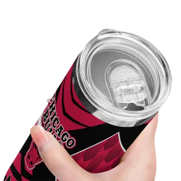 customized chicago bulls camo texture red skinny tumbler high quality.webp