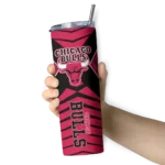 customized chicago bulls camo texture red skinny tumbler best selling 1.webp