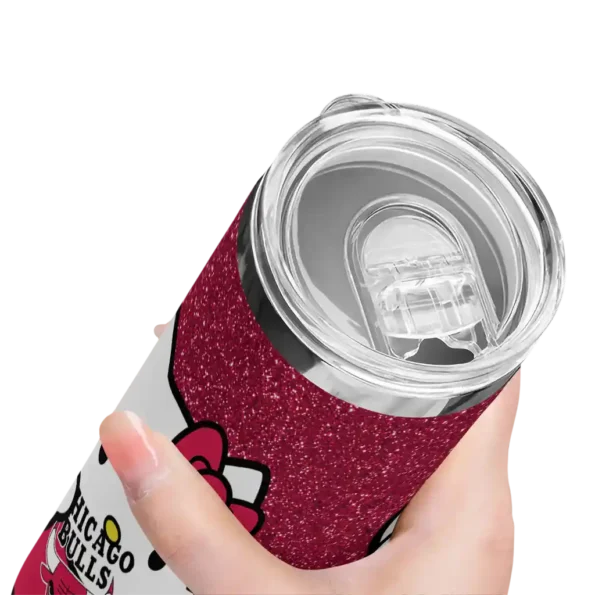 customized chicago bulls hello kitty red black skinny tumbler high quality.webp