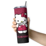 customized chicago bulls hello kitty red black skinny tumbler best selling 1.webp