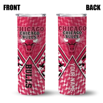 customized chicago bulls monogram burst red white skinny tumbler fashion forward.webp