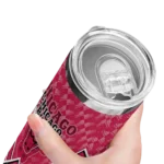 customized chicago bulls monogram burst red white skinny tumbler best selling 1.webp