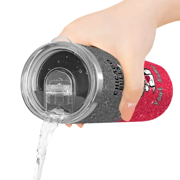 customized chicago bulls snoopy attitude red skinny tumbler latest model.webp
