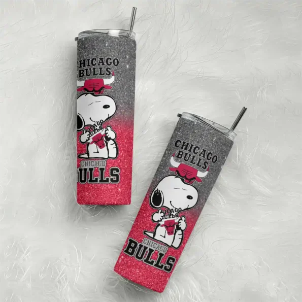 customized chicago bulls snoopy attitude red skinny tumbler top rated.webp