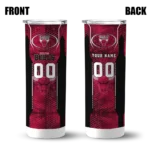 customized chicago bulls stacked diamond red skinny tumbler best selling 1.webp