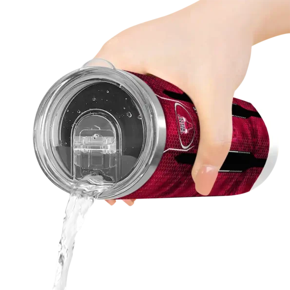 customized chicago bulls stacked diamond red skinny tumbler latest model.webp